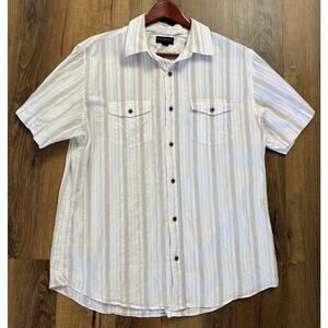 Vintage Banana Republic Button Down Shirt Men's‎ XL Classic White Khaki SS